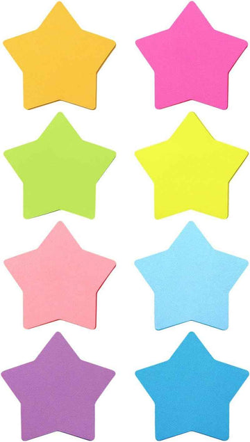 Star Shape Sticky Notes 8 Color 75 Sheets/Pad - TTpen