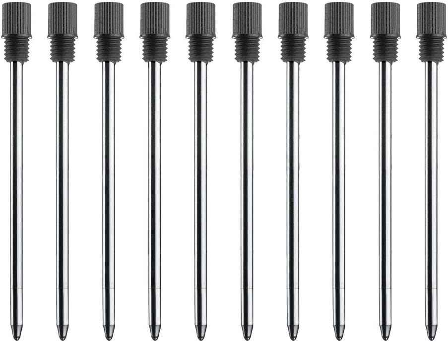 10pcs Black Blue Ink Replaceable Ballpoint Pen Refills,2.75 inch (70mm) - TTpen