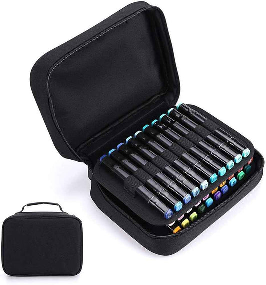 40 Slots Art Marker Carrying Case Lipsticks Organizer Black - TTpen