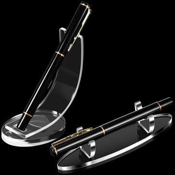 2Pcs Acrylic Pen Holder Pencil Display Stand Clear