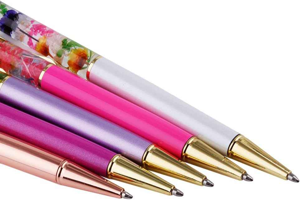 5 Color Metal Ballpoint Pens with Herbarium Floral - TTpen