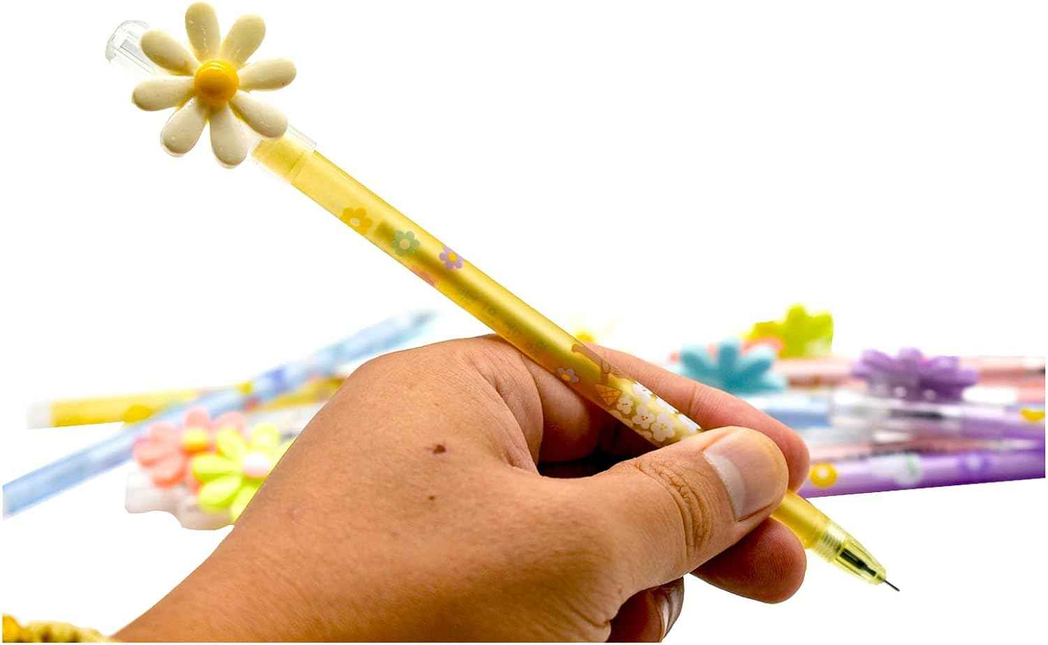 12PCS Fancy Sunflower Gel Pens 0.5mm Black Ink - TTpen