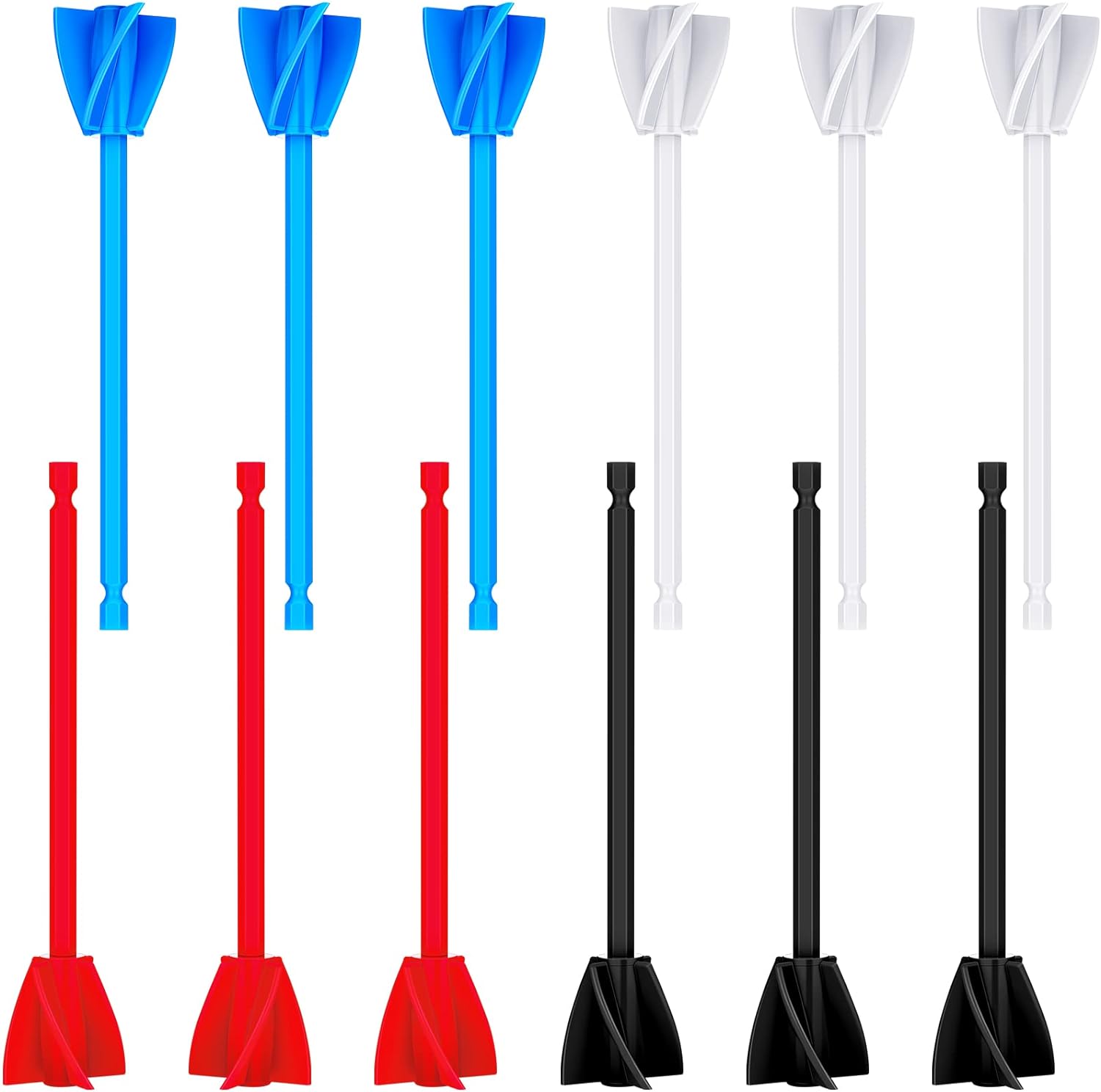 12Pcs Helix Paint Mixer Drill Attachment Red, Blue, Black, White