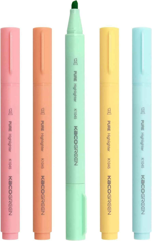 Kaco Aesthetic Highlighters,5 Assorted Macarons Color Bible Markers - TTpen