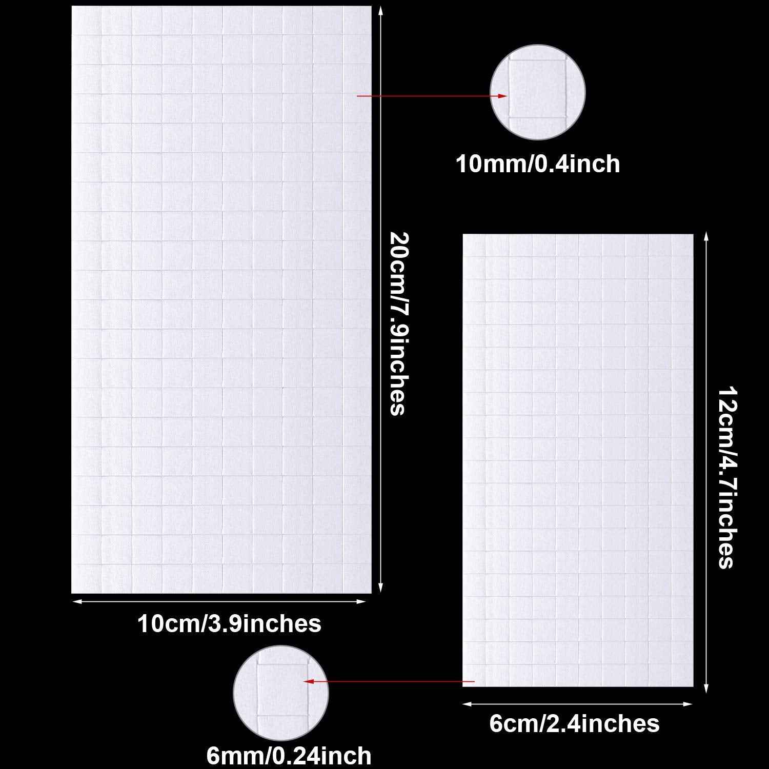 16 Sheets Craft Foam Dots Adhesive 2 Sizes - TTpen