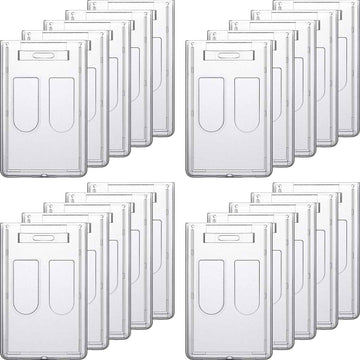 20Pcs Heavy Duty Badge Holders Rigid Hard Plastic - TTpen