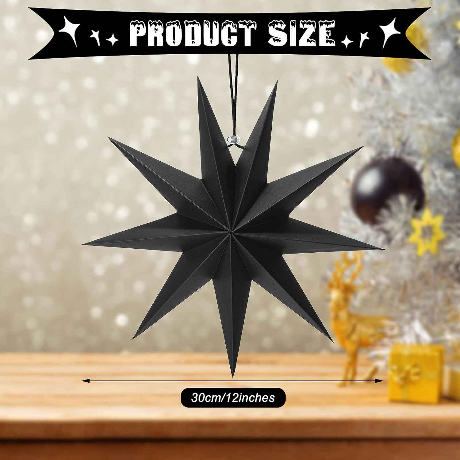 3Pcs Paper Star Lanterns 12 Inch Hanging Decor - TTpen