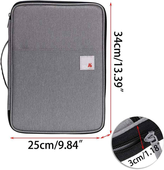 A4 Document File Bags Portfolio Organizer- Zipper Case - TTpen