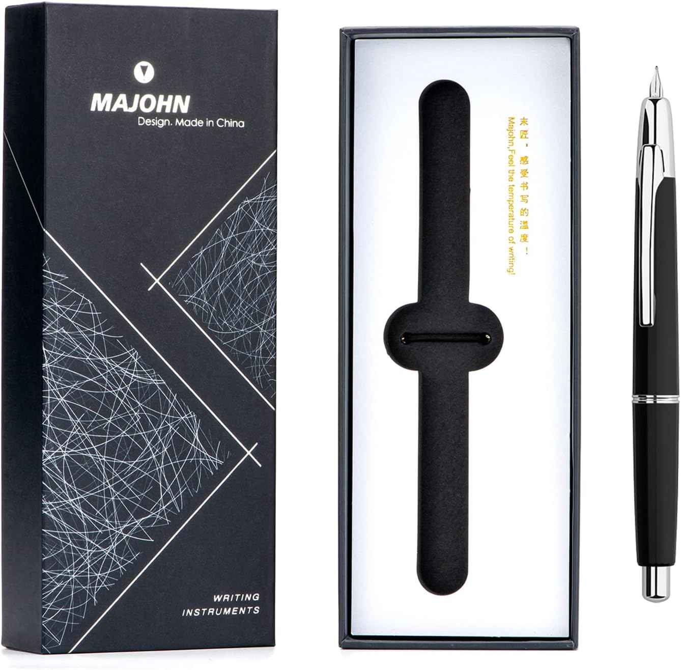 Majohn A2 Press Retractable Fountain Pen Extra Fine Nib with Box - TTpen