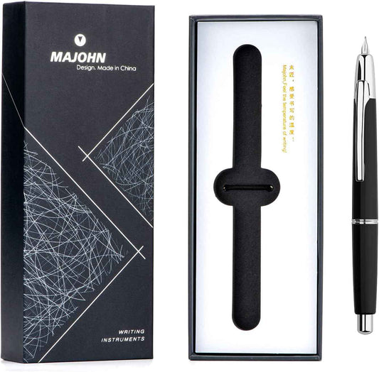 Majohn A2 Press Retractable Fountain Pen Extra Fine Nib with Box - TTpen