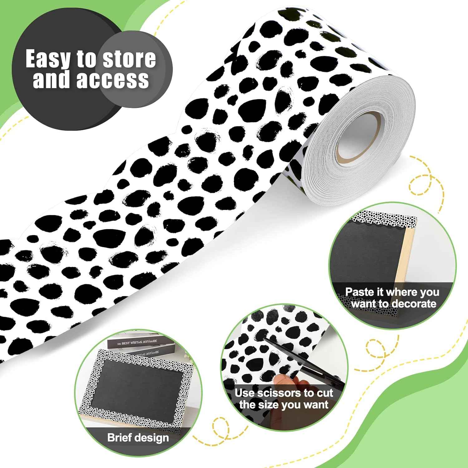 65 Feet Bulletin Board Dots Decorative Trim Borders - TTpen