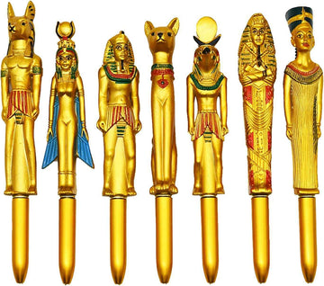 5PCS Egyptian Pharaohpe Retractable Ballpoint Pen 0.5mm Blue Ink - TTpen