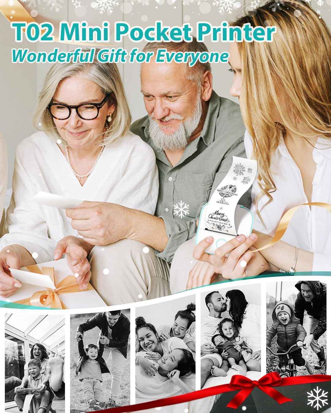 Phomemo T02 Label Maker Thermal Sticker Printer with 3 Roll Paper - TTpen