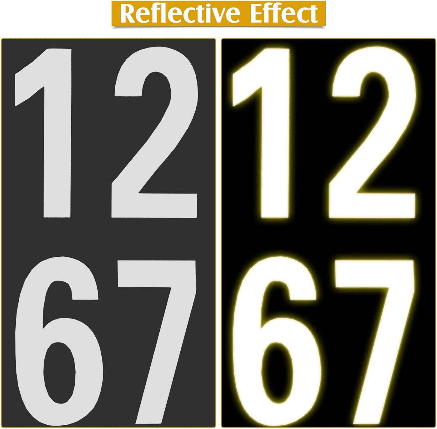 40pcs Mailbox Number 0-9 Sticker Decal Adhesive Silver 3 Inch - TTpen