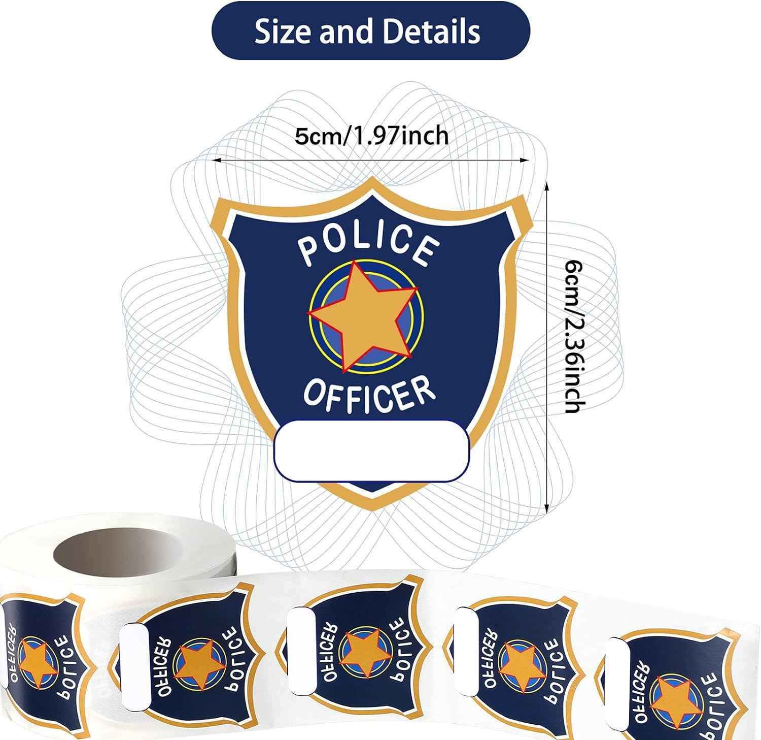 600 Pieces Police Stickers for Kids Police Birthday Party Supplies - TTpen