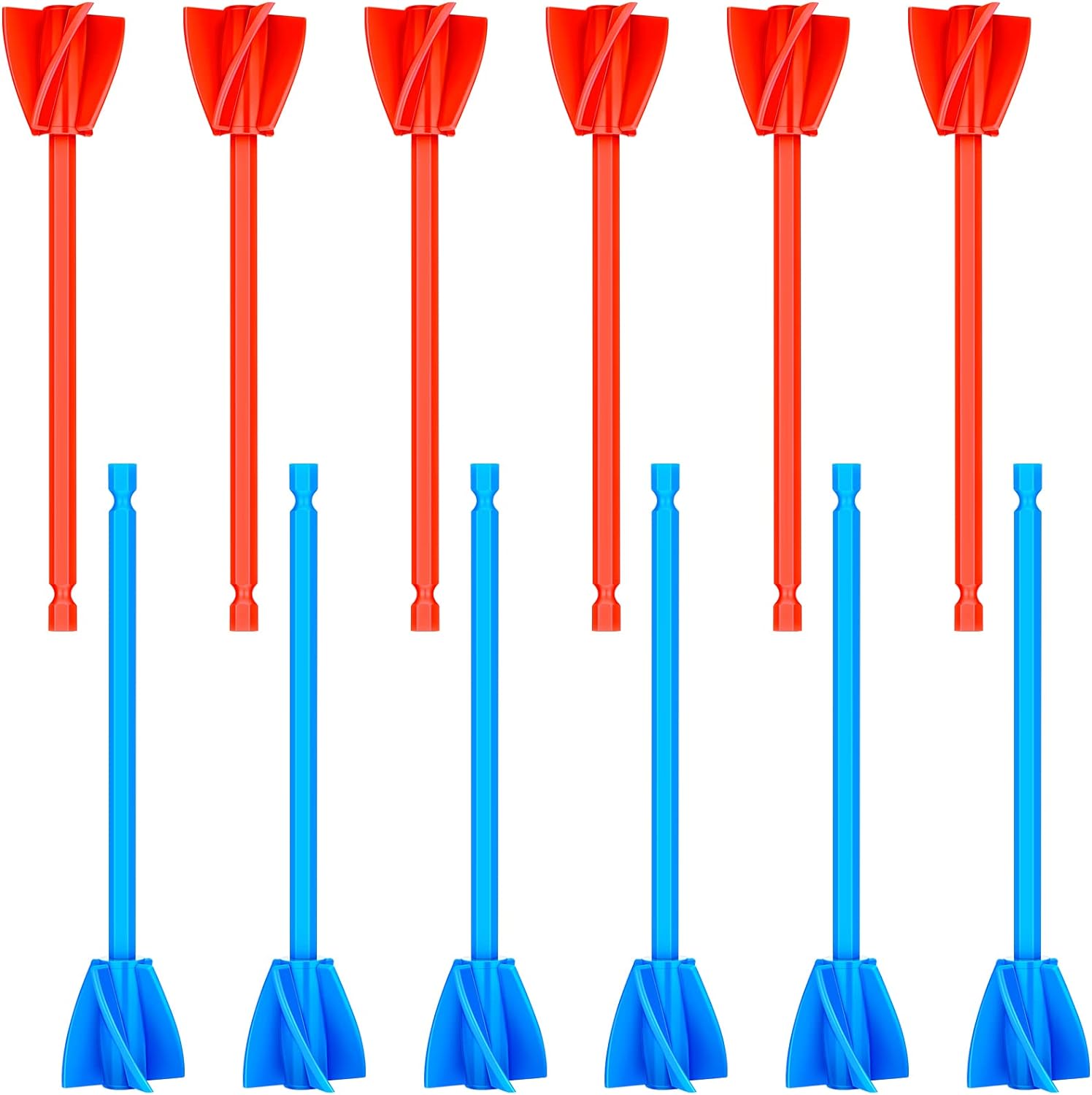 12Pcs Helix Paint Mixer Drill Attachment Red, Blue