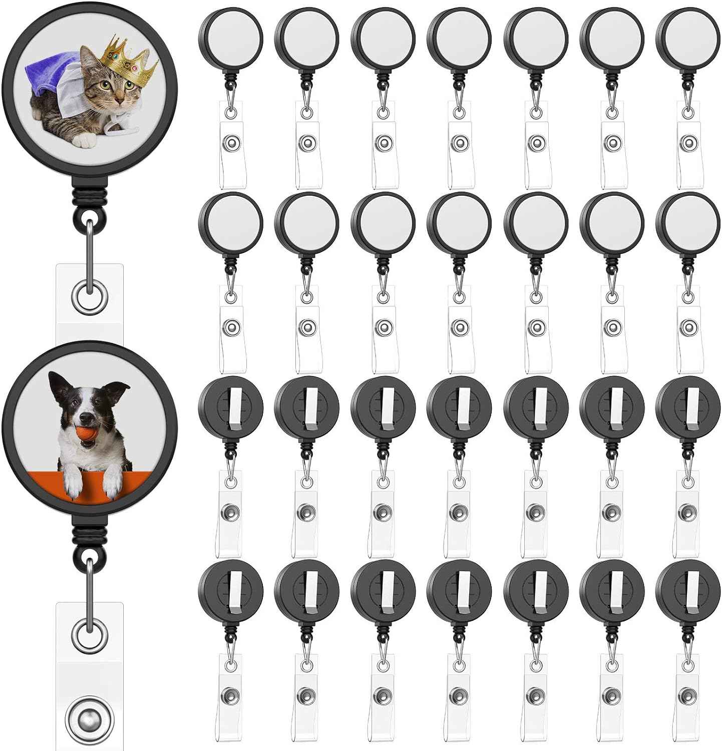 28Pcs Blank Sublimation Tag Holder for ID Card Keys Name Tag DIY - TTpen