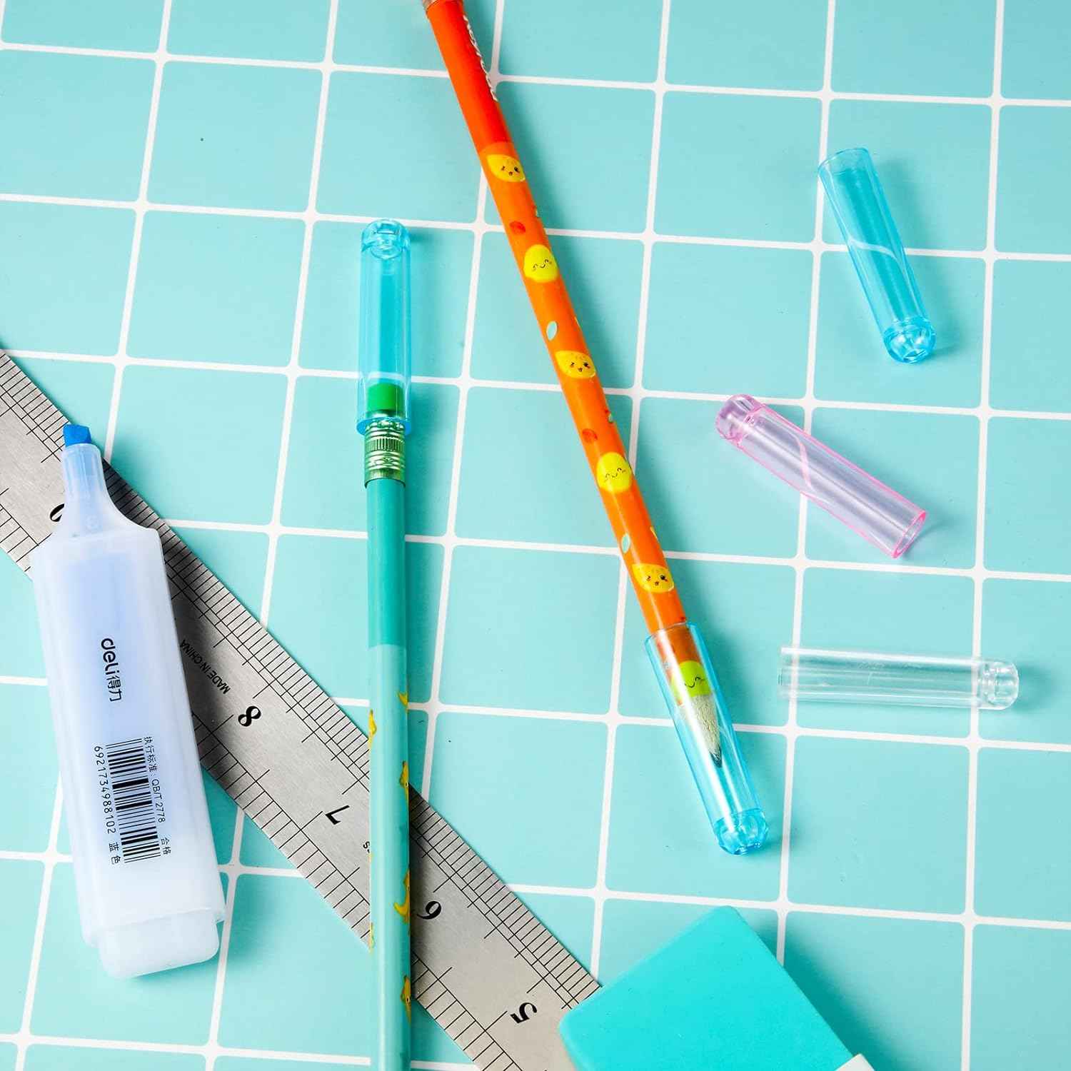 18Pcs Plastic Pencil Caps Tip Protector for Wooden Pencil Extender - TTpen