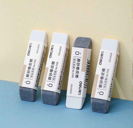 DELI 71115 Sand and Rubber Eraser for Ink and Pencil 4 Pack - TTpen