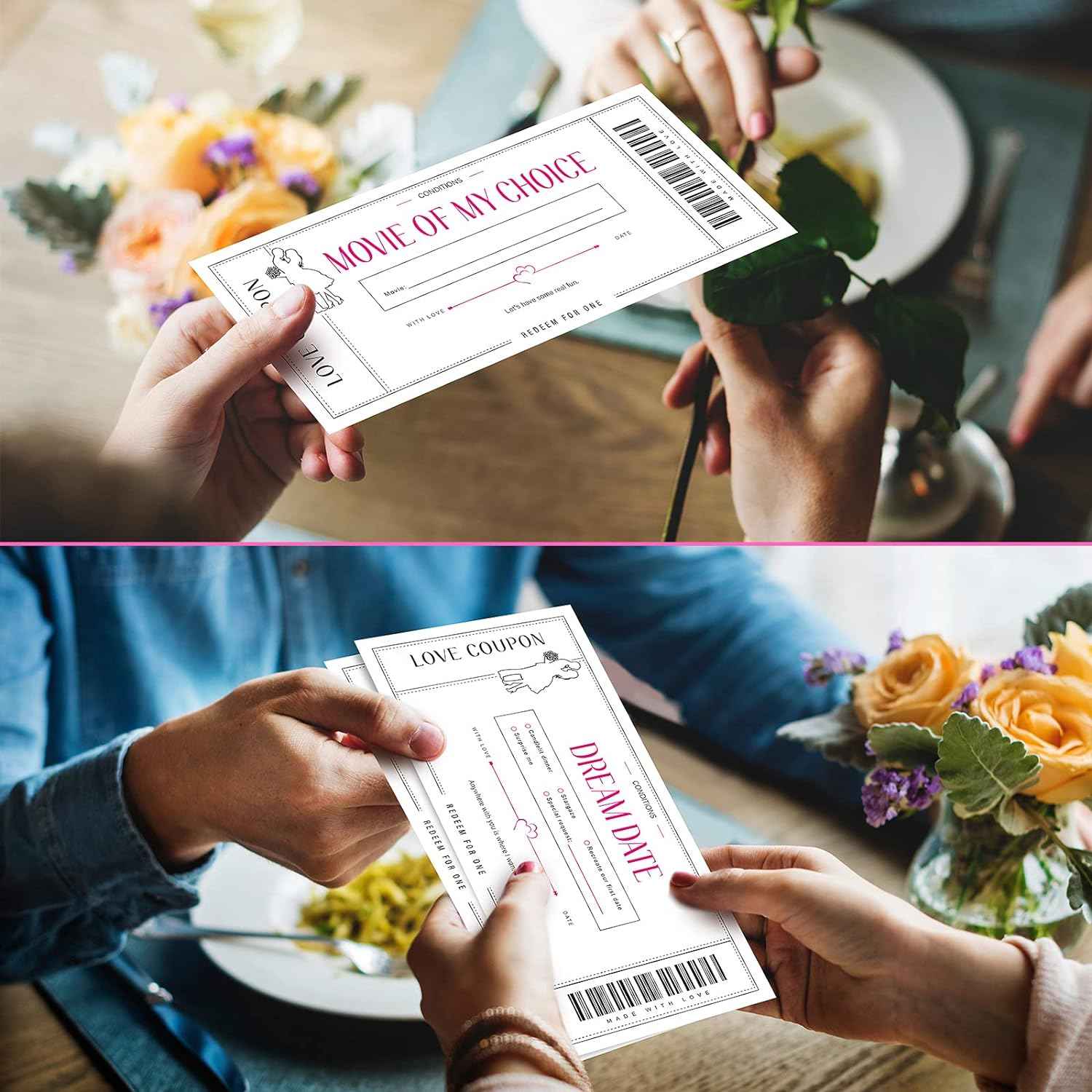 20 Pieces Love Coupon Cards Romantic Vouchers - TTpen