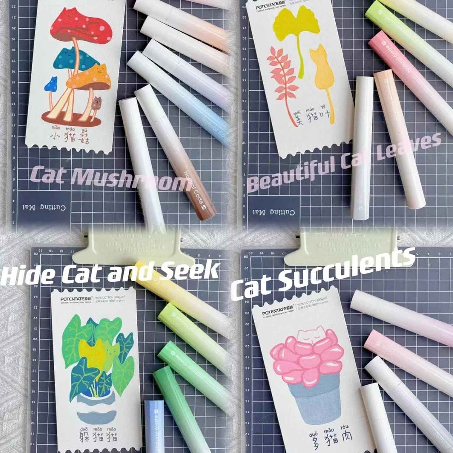 COLNK 16 Colors Acrylic Paint Pens Brush Tip Paint Markers for Rock Painting - TTpen