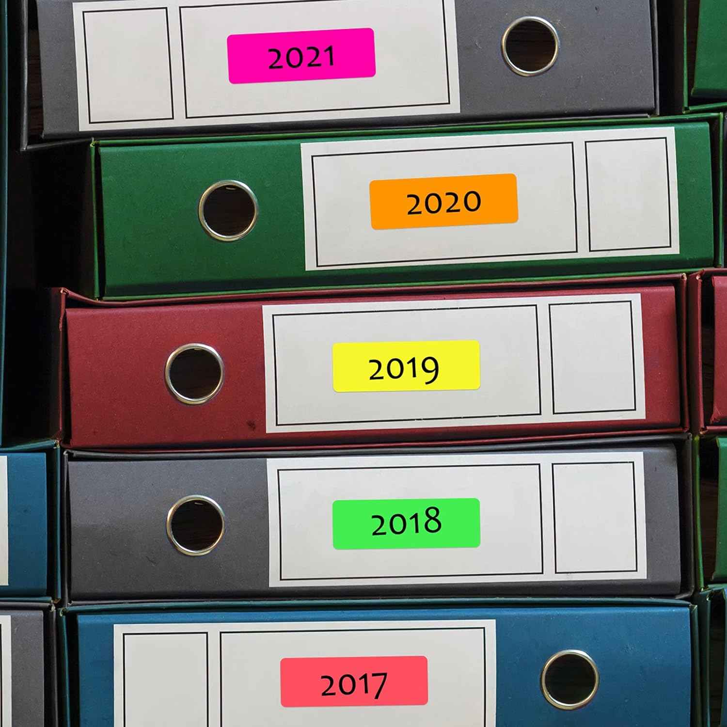 640Pcs Rectangular Color Coding Label Stickers 3 x 1 inch - TTpen