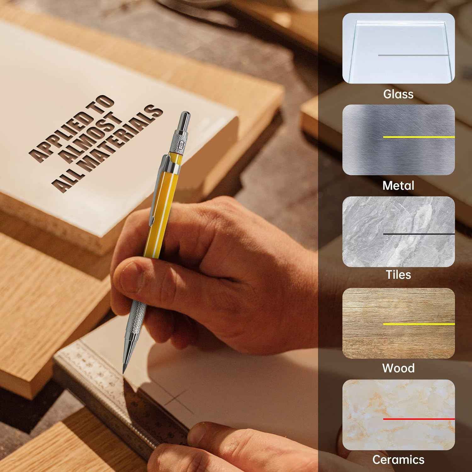 Mechanical Carpenter Pencils Set with 30 Marker Refills for Architect Construction - TTpen