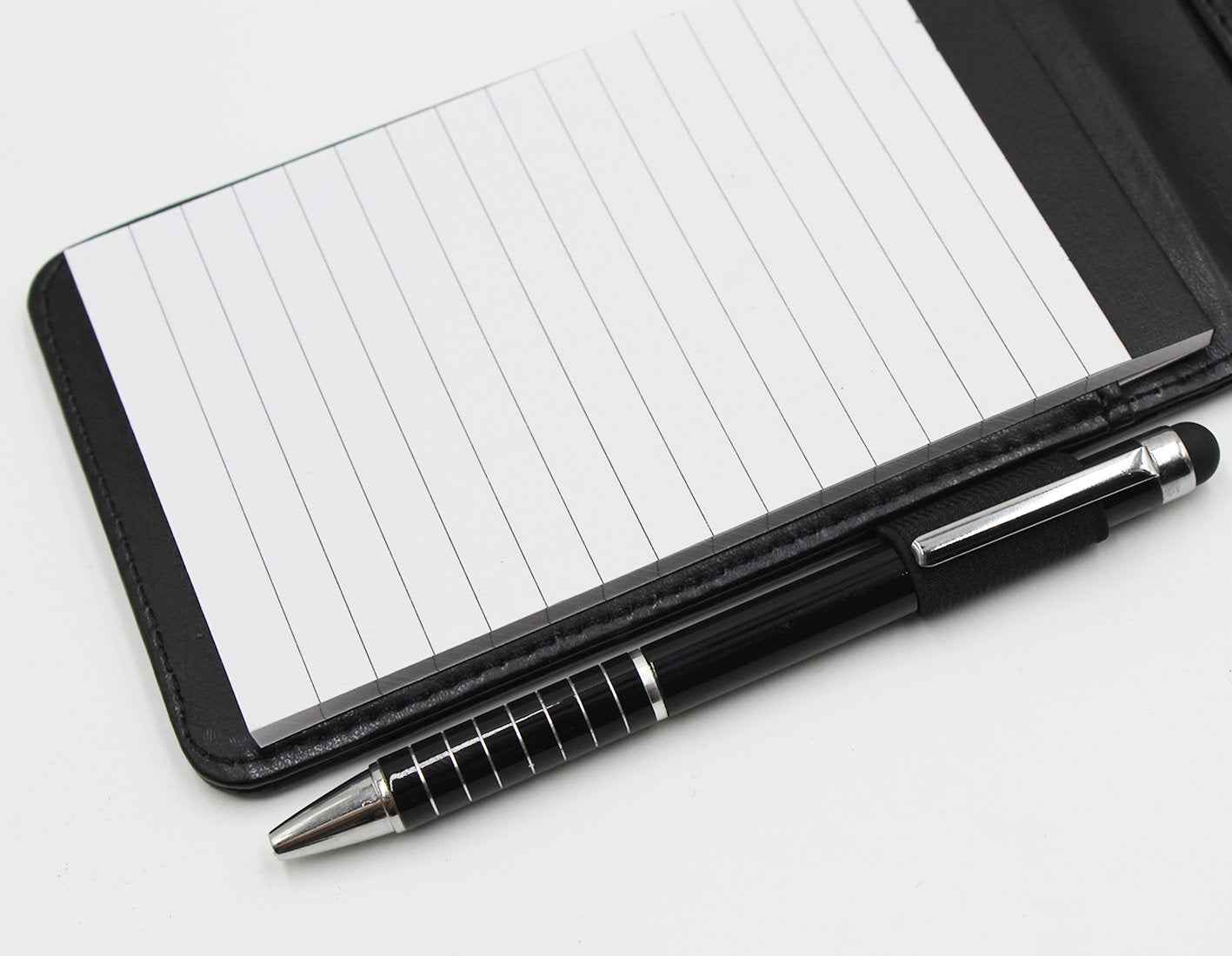 A7 Pocket PU Leather Mini Notepad with Calculator Ballpoint Pen Holder - TTpen
