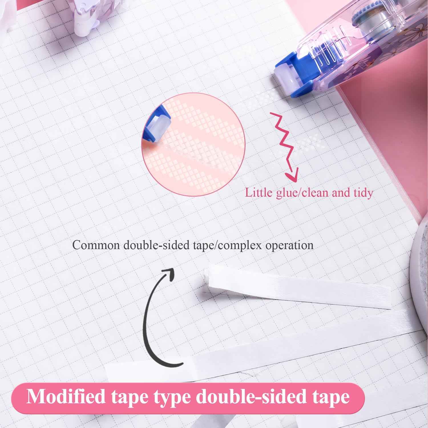 M&G Double Sided Glue Transparent Tape Roller,48M/157FT,6 Pack - TTpen