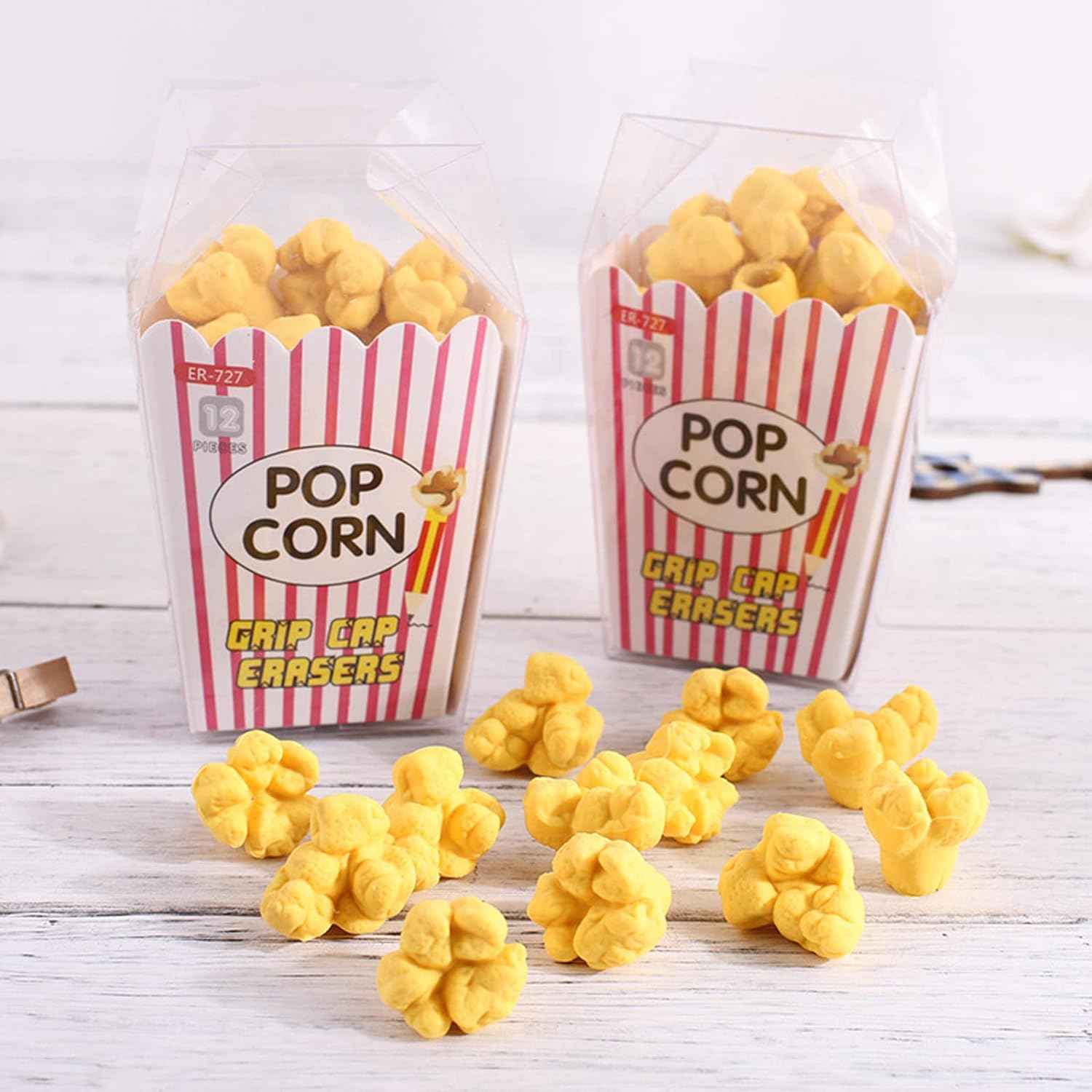Food Popcorn Pencil Top Erasers 36 Pack - TTpen
