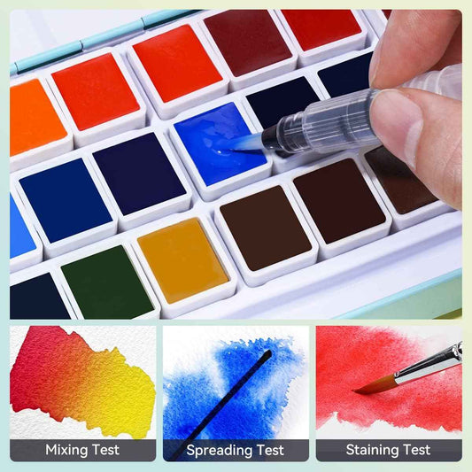 Meiliang Watercolor Paint Set,36 Vivid Colors,with Watercolor Brush - TTpen