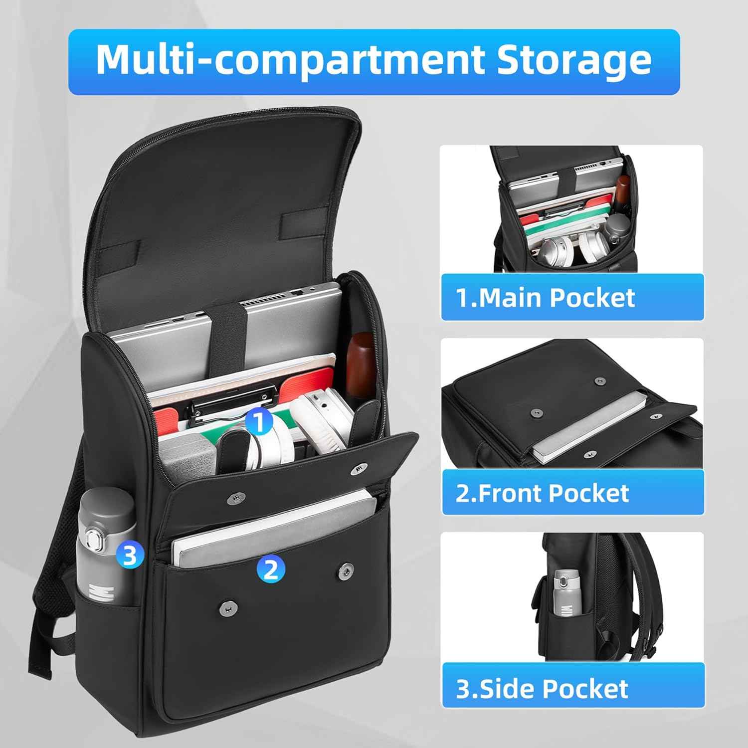 EURCOOL Vintage Laptop Backpack 15.6 INCH - TTpen