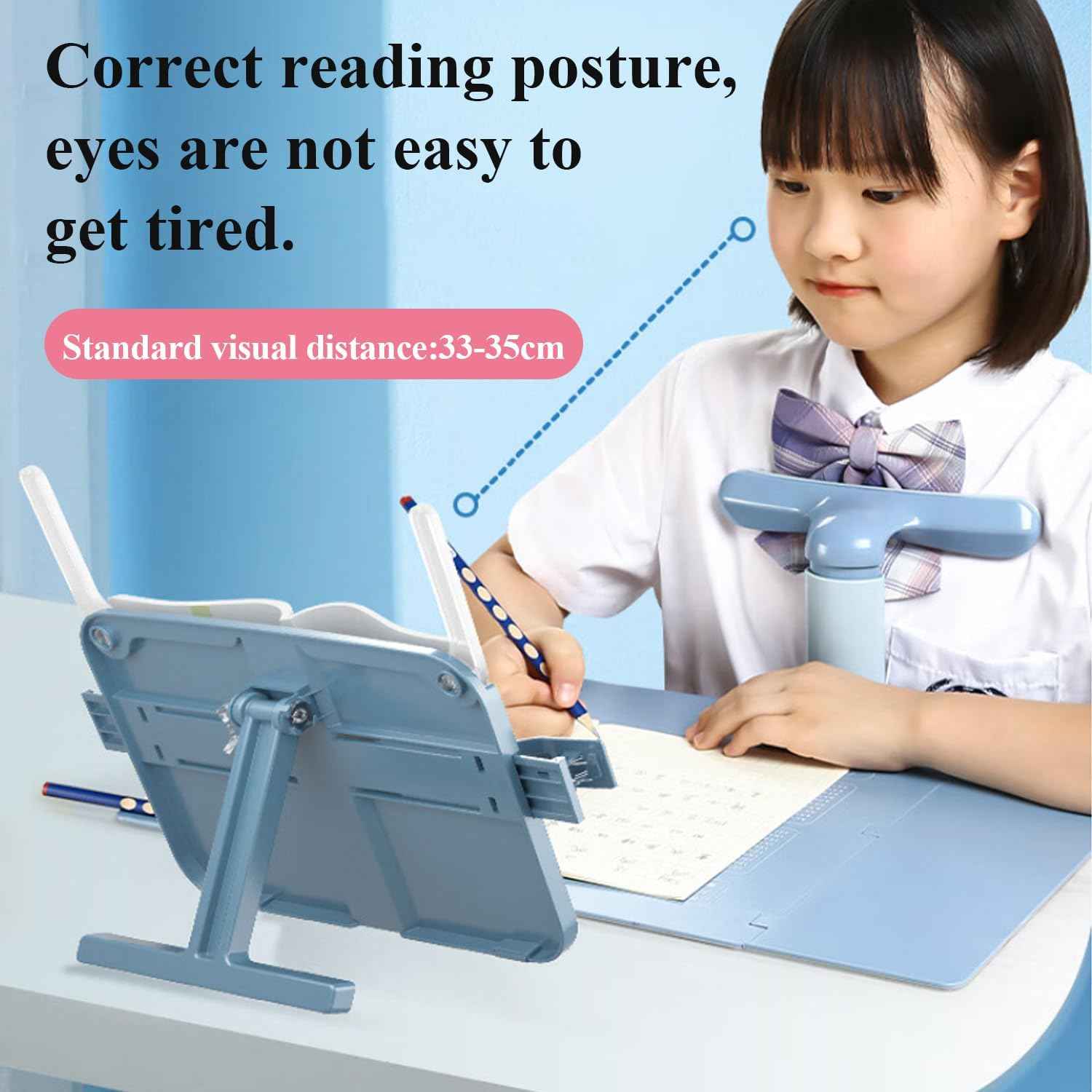 Hands-Free Desktop Book Stand for Kids with Paper Clip - TTpen