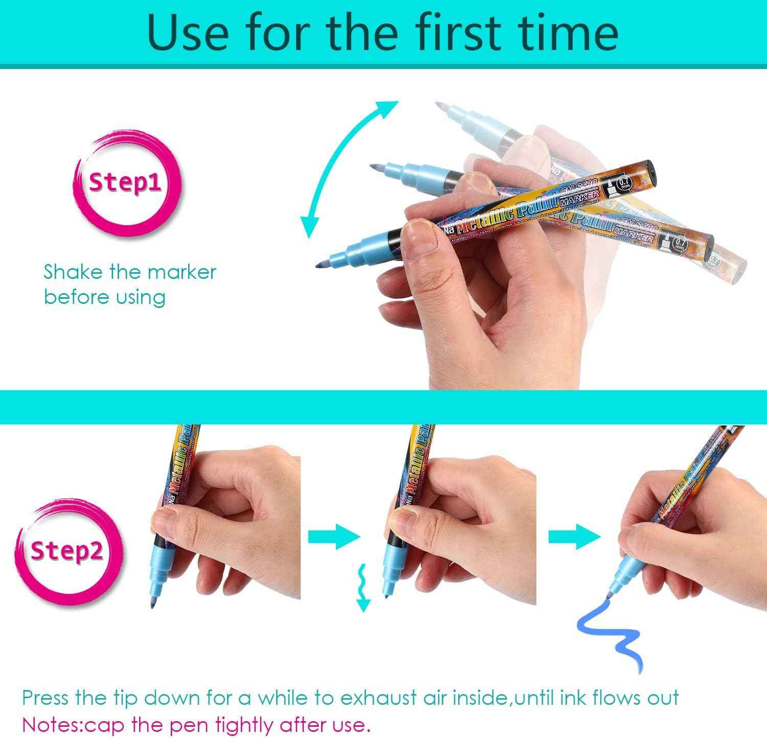 Guangna Shinning Metallic Marker Pens 18 Colors - TTpen