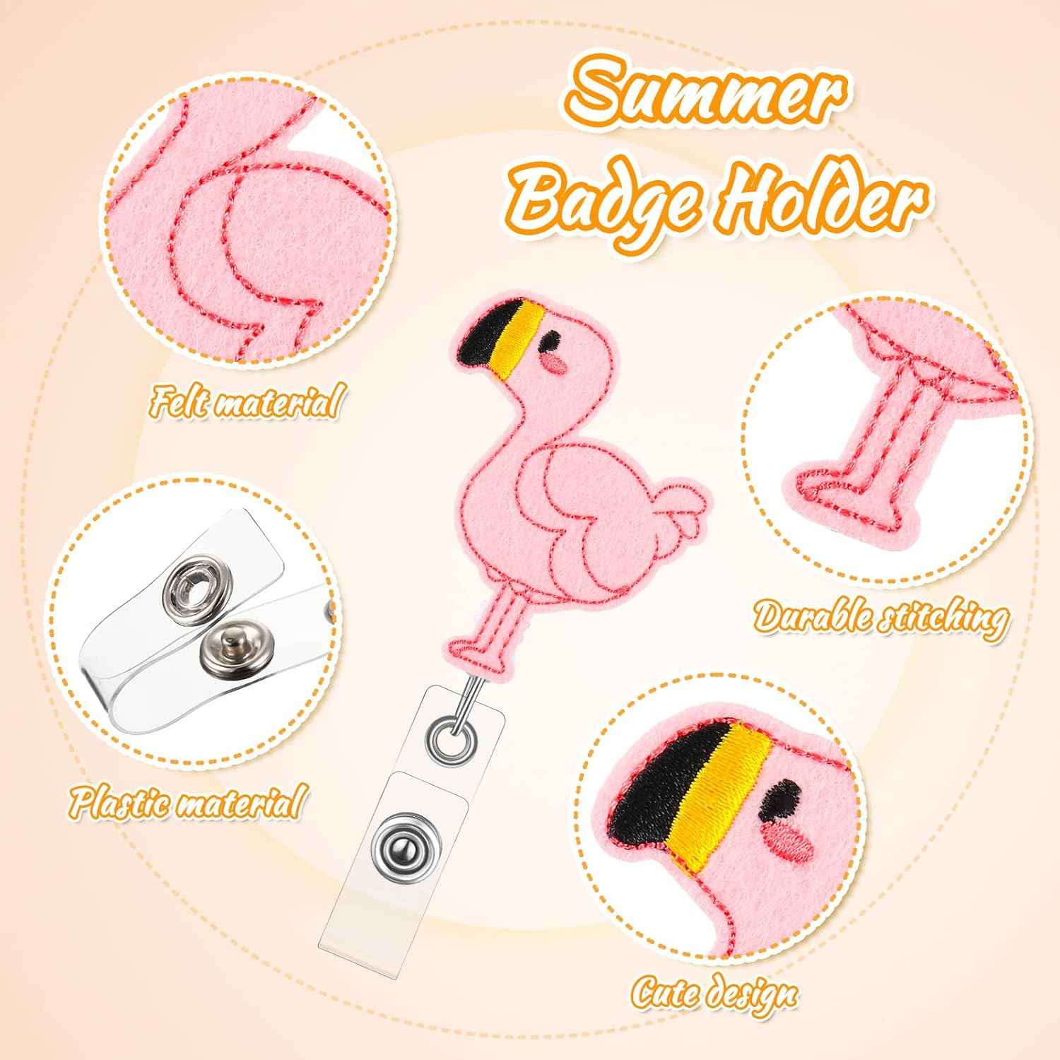 6Pcs Felt Badge Reel Holder for Nurse Doctor Teacher(Fruit and Animal) - TTpen