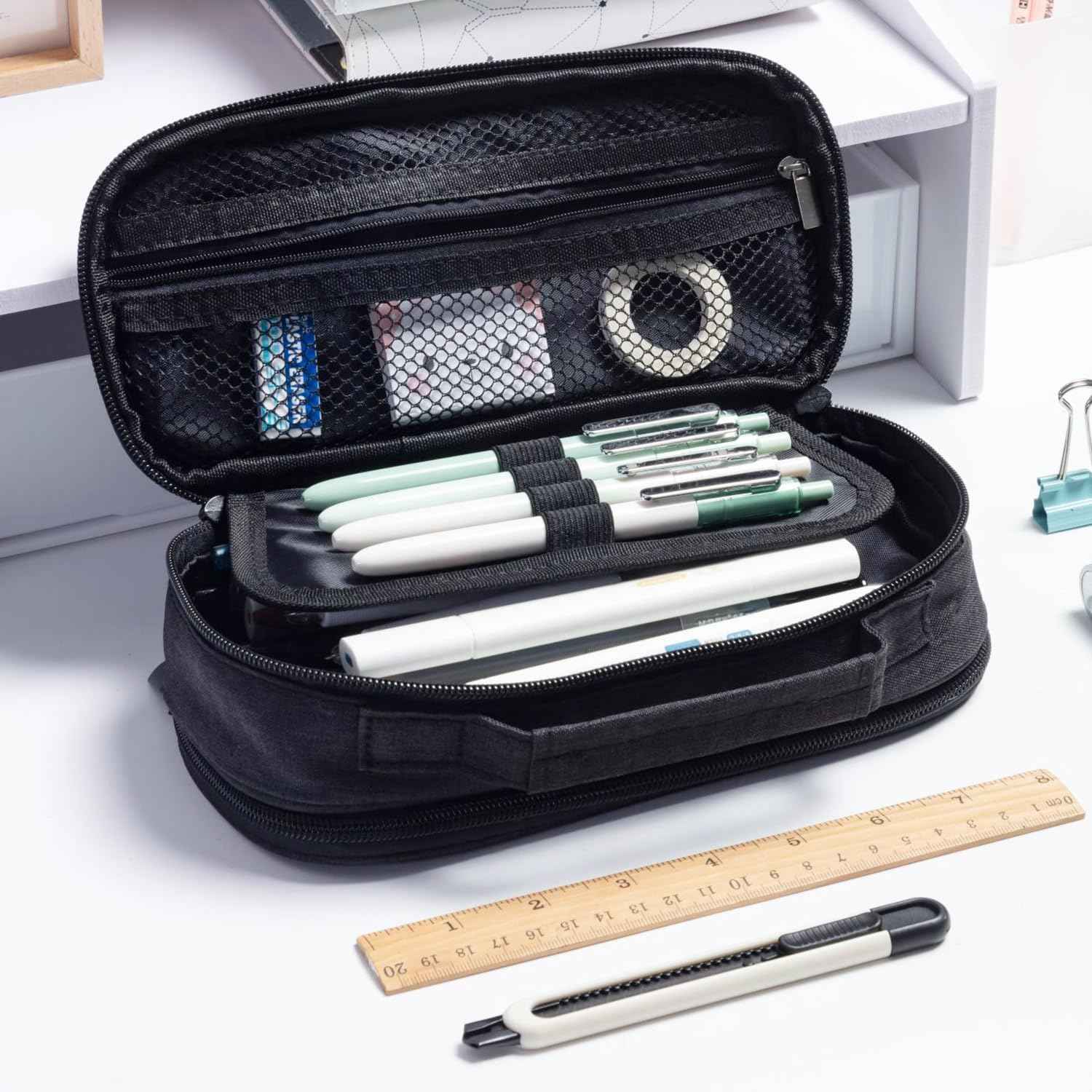 M&G Large Capacity Pencil Pouch Case Stationery Pens Bag - TTpen