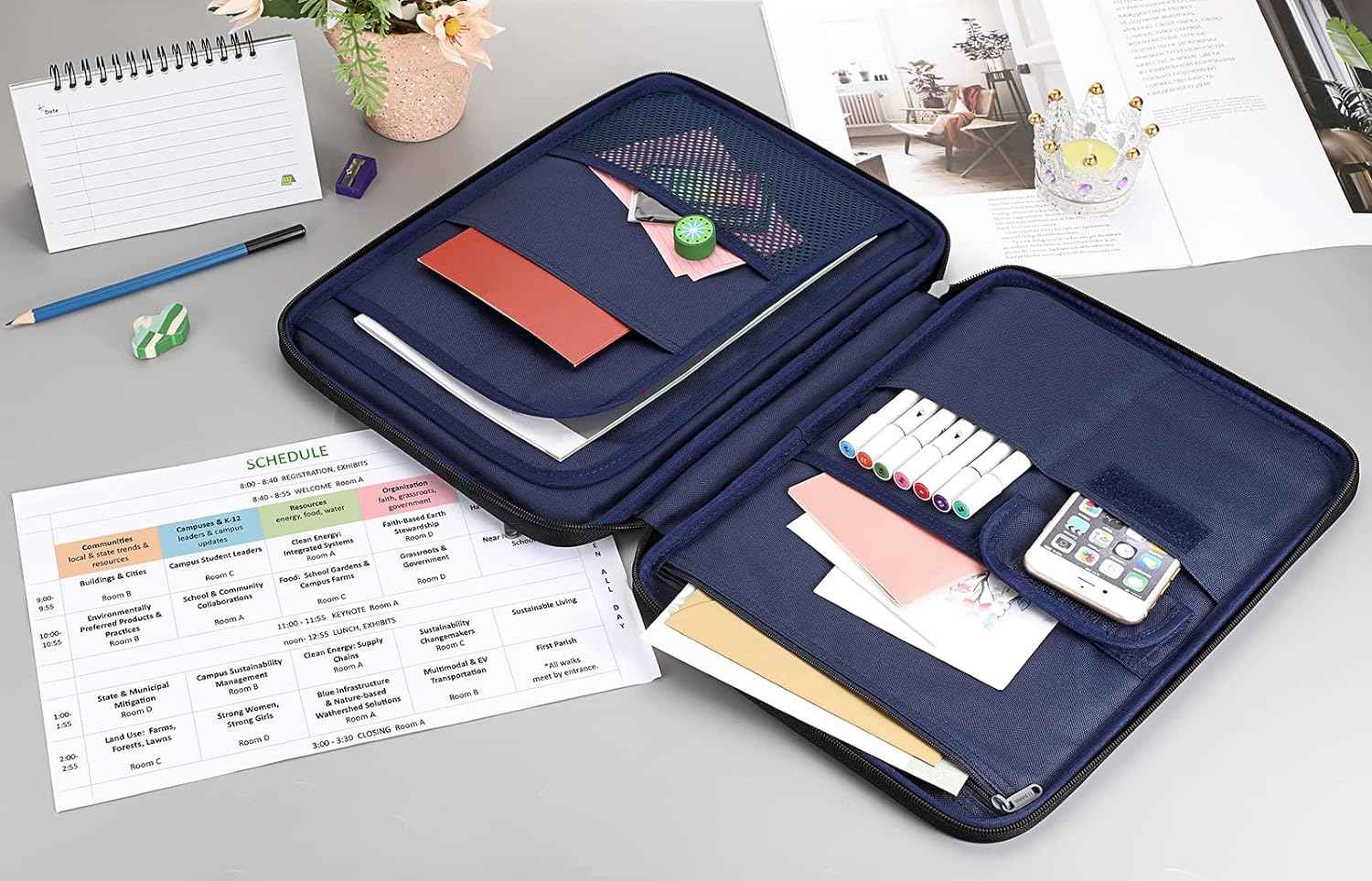 A4 Document File Bags Portfolio Organizer- Zipper Case - TTpen