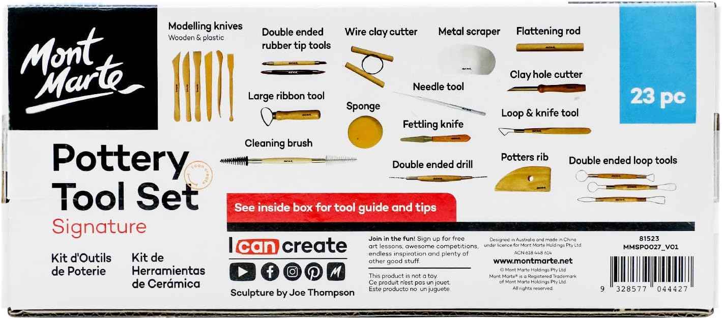 Mont Marte Pottery Tool Set Signature 23pc - TTpen