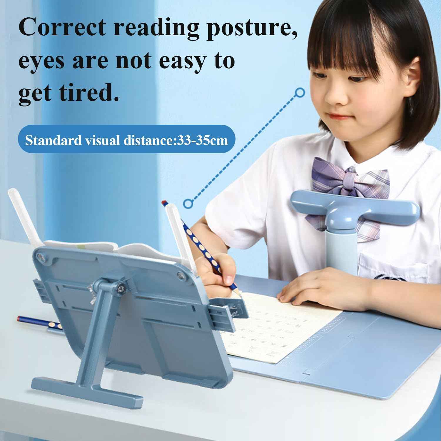Hands-Free Desktop Book Stand for Kids with Paper Clip - TTpen