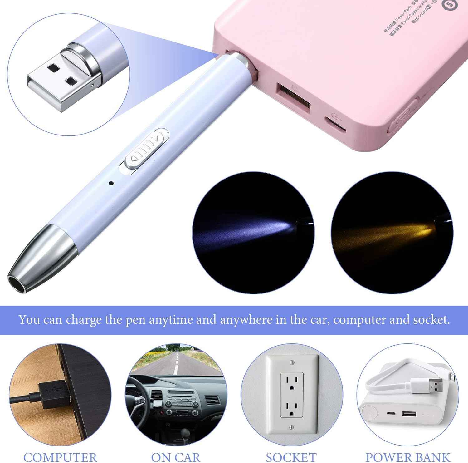 2Pcs LED Diamond Painting Drill Pen USB Rechargeable - TTpen