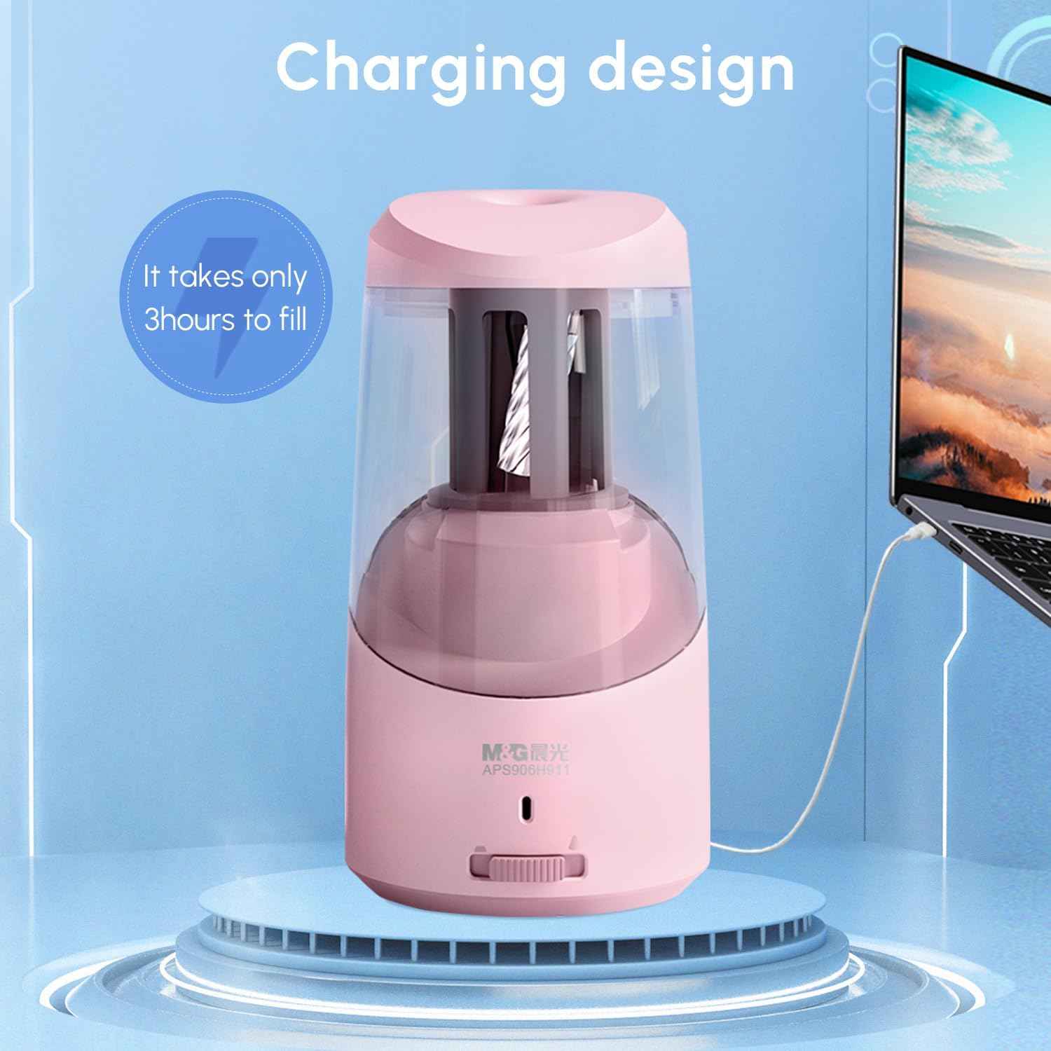 M&G Electric Pencil Sharpener USB Operated for 6-8mm Pencils - TTpen