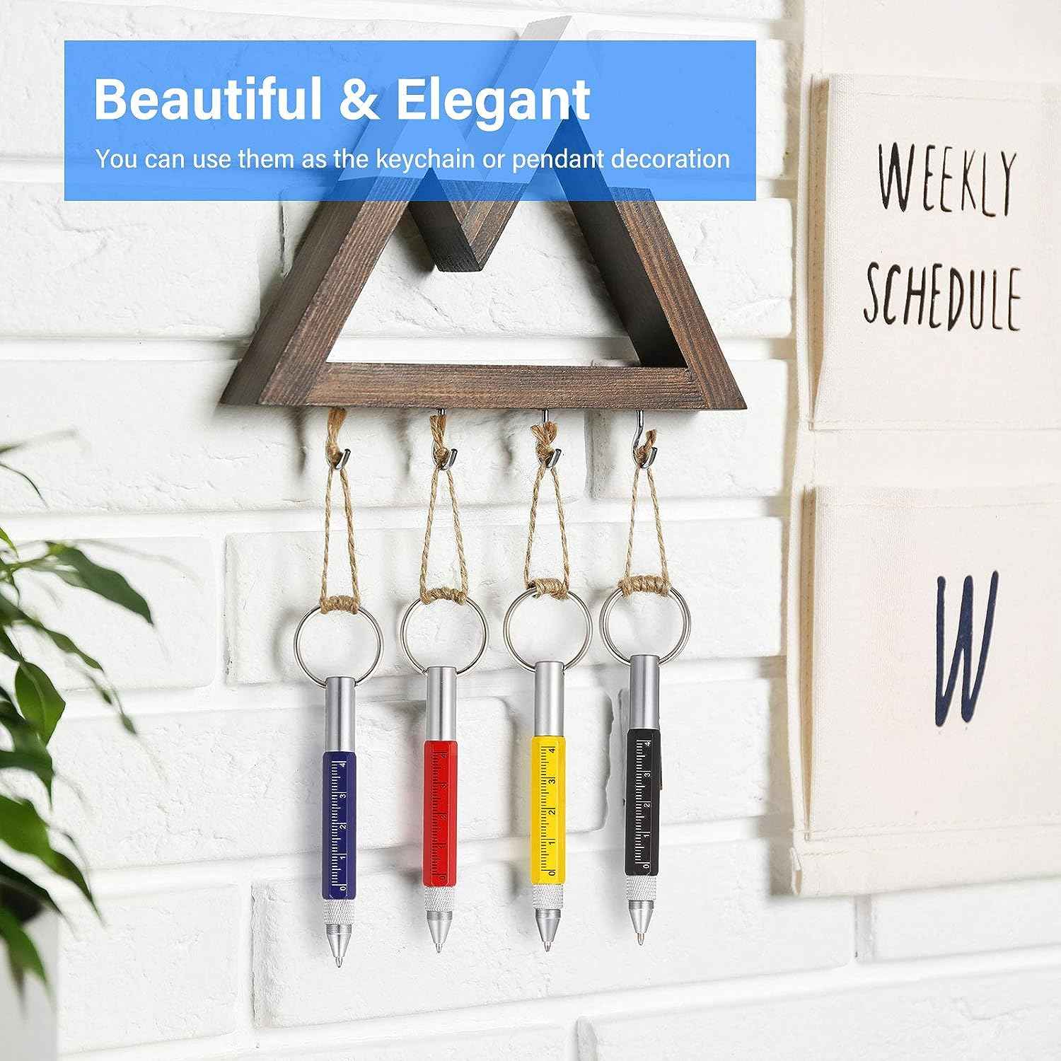 4Pcs 6In1 Multitool Tech Tool Pen Key Ring Screwdriver Pen with Ruler - TTpen