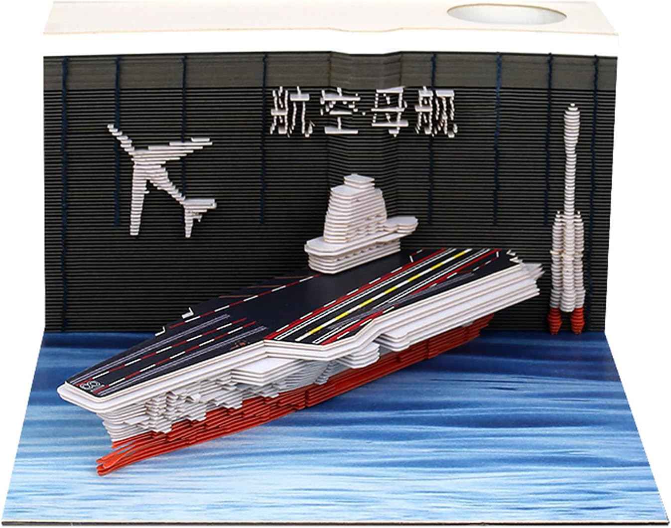 Aircraft Carriers Paper Notepad 3D Memo Pads with Pen Holder - TTpen