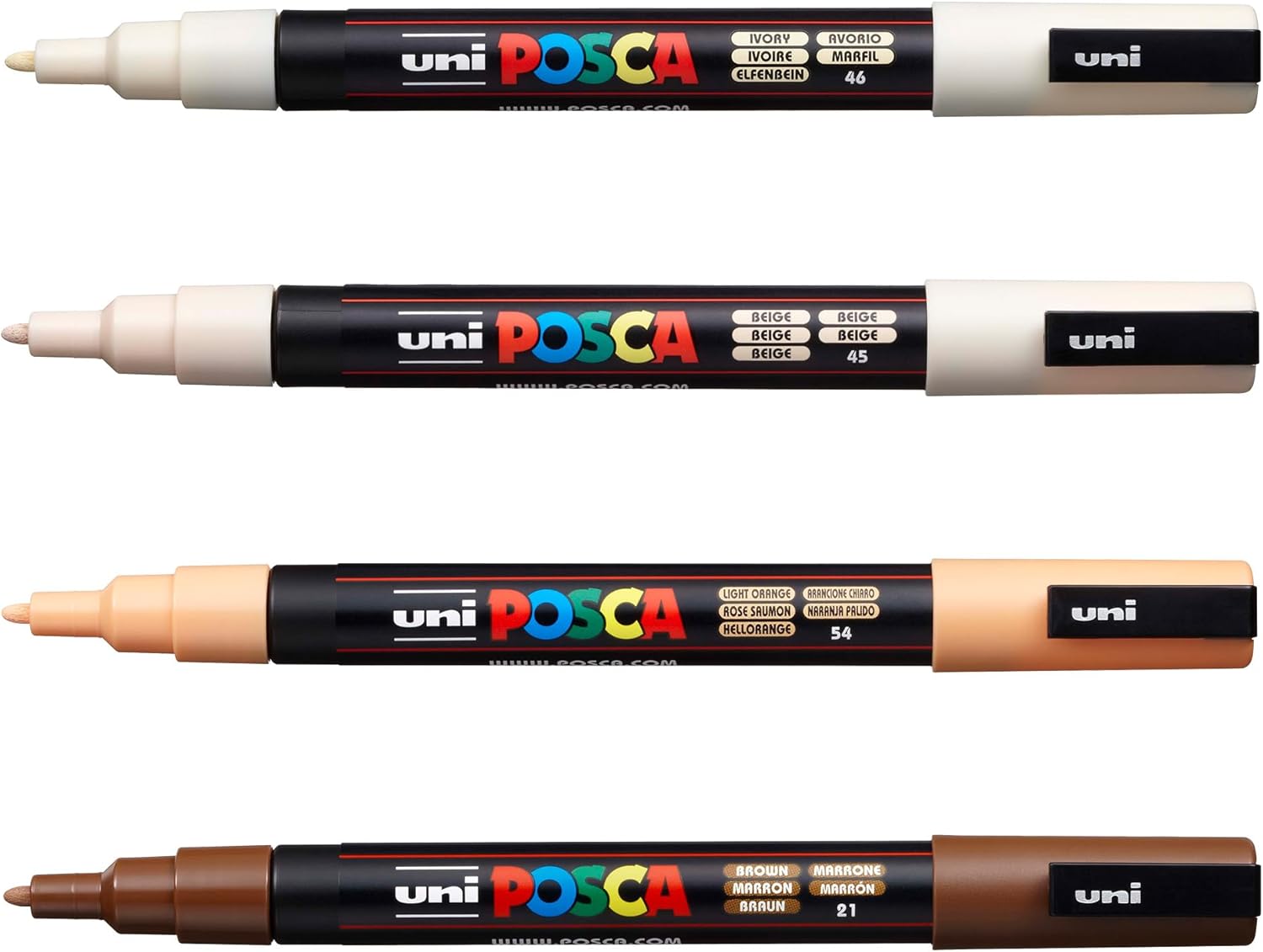 Posca PC-3M Paint Markers Set of 4 Warm Neutral Tones