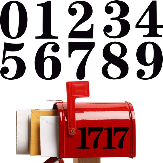 Black Mailbox Numbers Sticker 3 Inch Self Adhesive 8 Pack - TTpen