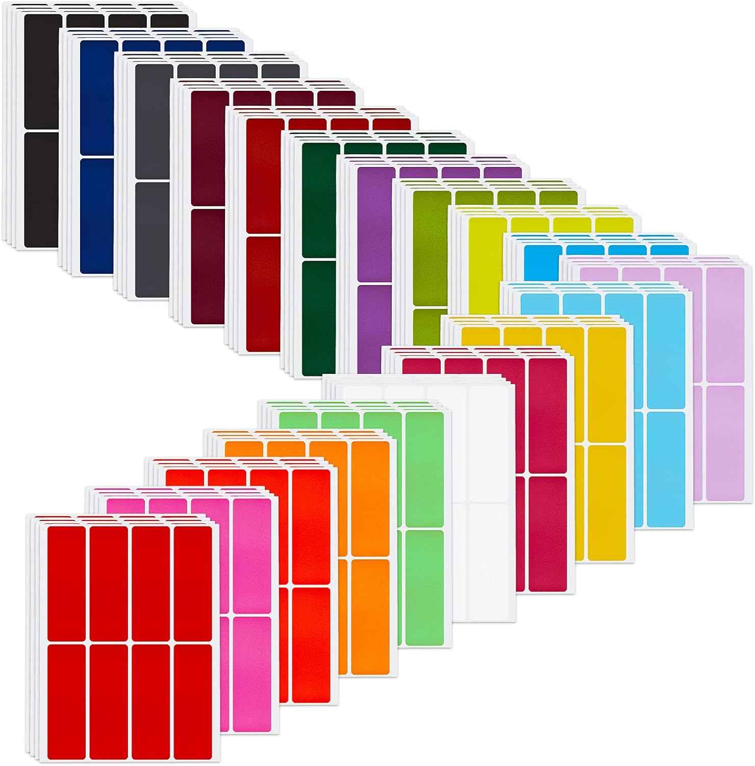 640Pcs Rectangular Color Coding Label Stickers 3 x 1 inch - TTpen