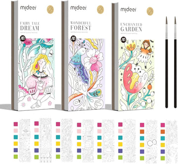 MiDeer Pocket Watercolor Paper Painting Book for Kids 3 Pack