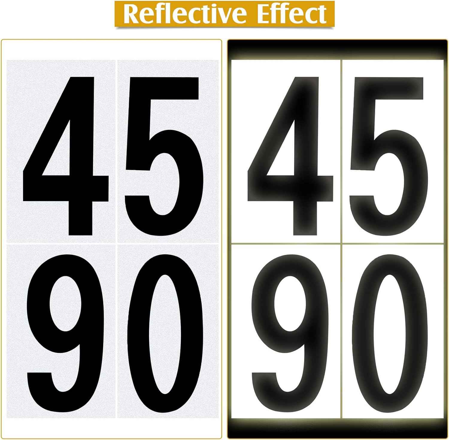 40pcs Mailbox Number 0-9 Sticker Decal Adhesive Black 3 Inch - TTpen