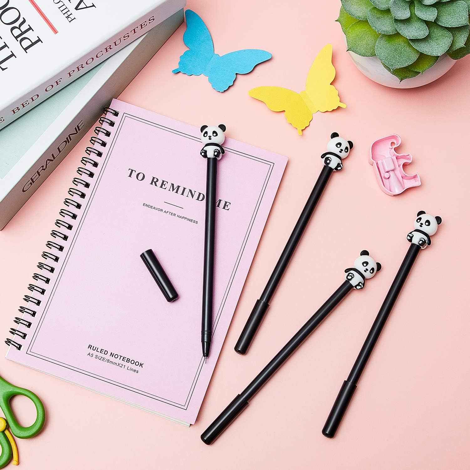 20Pcs Back to School Cute Panda 0.5 mm Black Gel Ink Pens - TTpen
