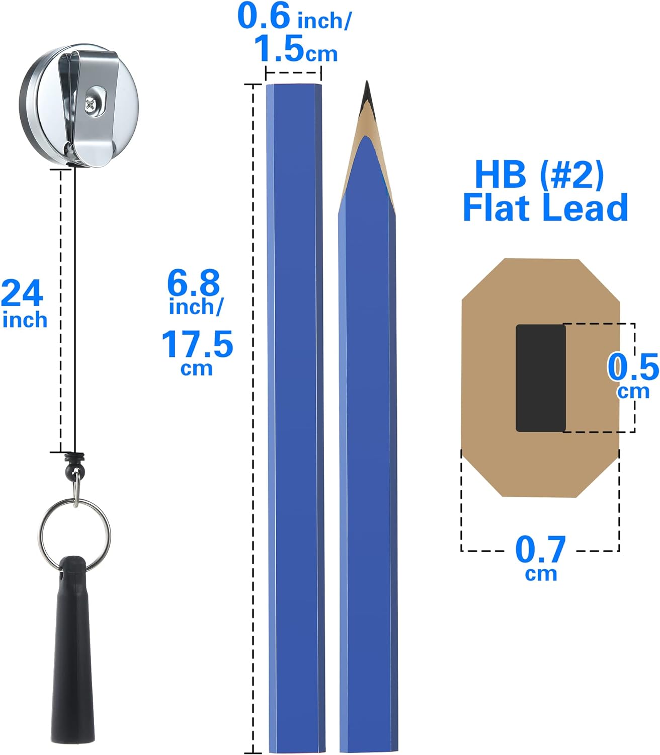 14Pcs Carpenter Pencils for Woodworking Marking Tool